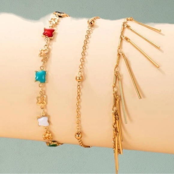 Tassel Anklet Set - Picture 2 of 3